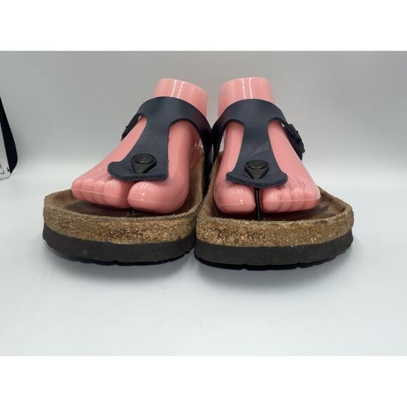 Birkenstock Sandals Womens 39 Blue Gizeh Birko-Flor Slip On Thong Shoes - Picture 7 of 11
